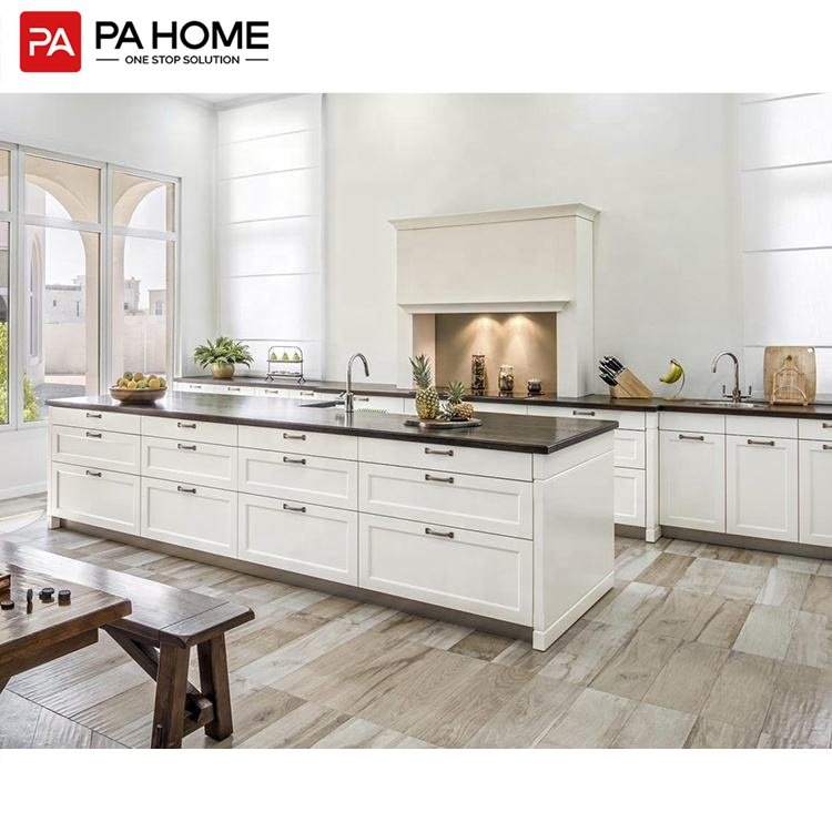 PA affordable custom french vintage wood shaker pvc kitchen cabinet