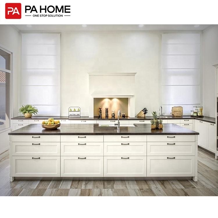 PA affordable custom french vintage wood shaker pvc kitchen cabinet