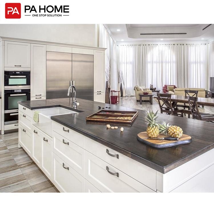 PA affordable custom french vintage wood shaker pvc kitchen cabinet