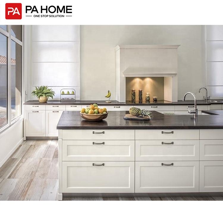 PA affordable custom french vintage wood shaker pvc kitchen cabinet