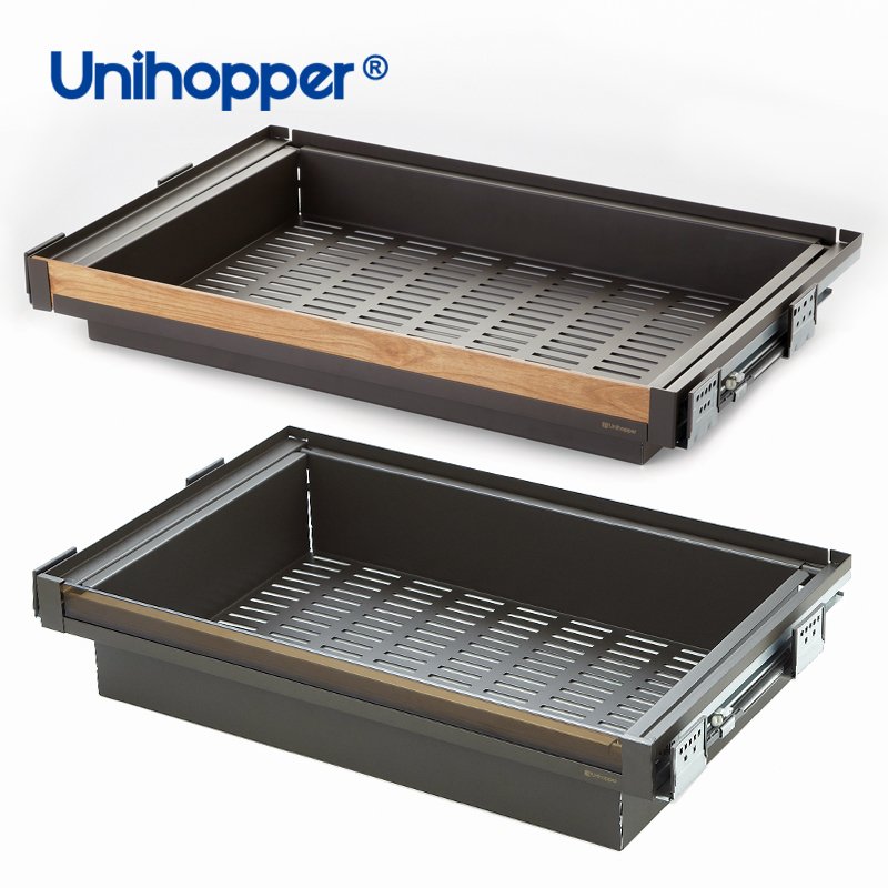 Unihopper Wardrobe Basket Closet Organizer Metal Soft Close Pull Out Drawer for Clothes Storage