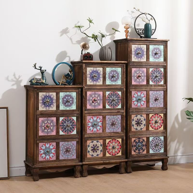 Paulownia wood Cabinet with Drawers Factory Design for Living Room Home Office Kitchen Farmhouse and retro Style