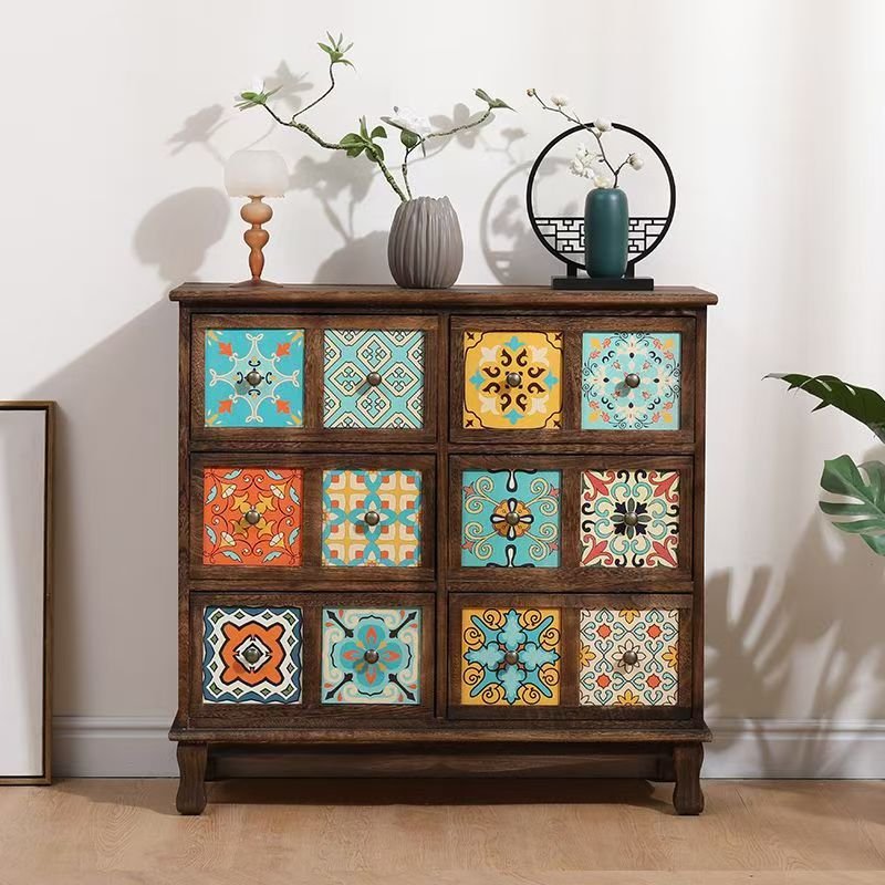 Paulownia wood Cabinet with Drawers Factory Design for Living Room Home Office Kitchen Farmhouse and retro Style