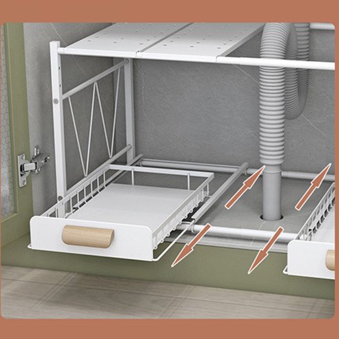 GOURMAID Under Cabinet Organizer Bathroom Drawer Organizer