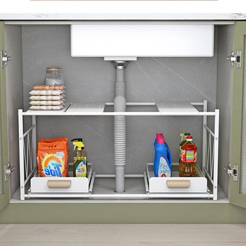 GOURMAID Under Cabinet Organizer Bathroom Drawer Organizer