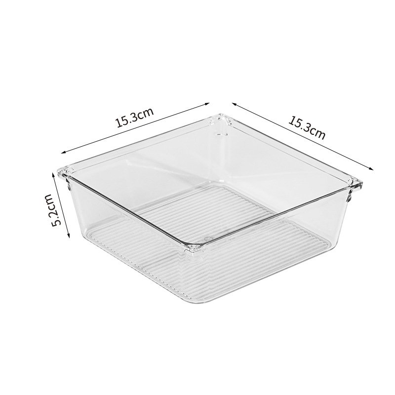 Clear Plastic Desk Drawer Organizer Tray Bathroom Office Gadgets Dividers Desk Drawer Storage Bins Container for Cosmetic