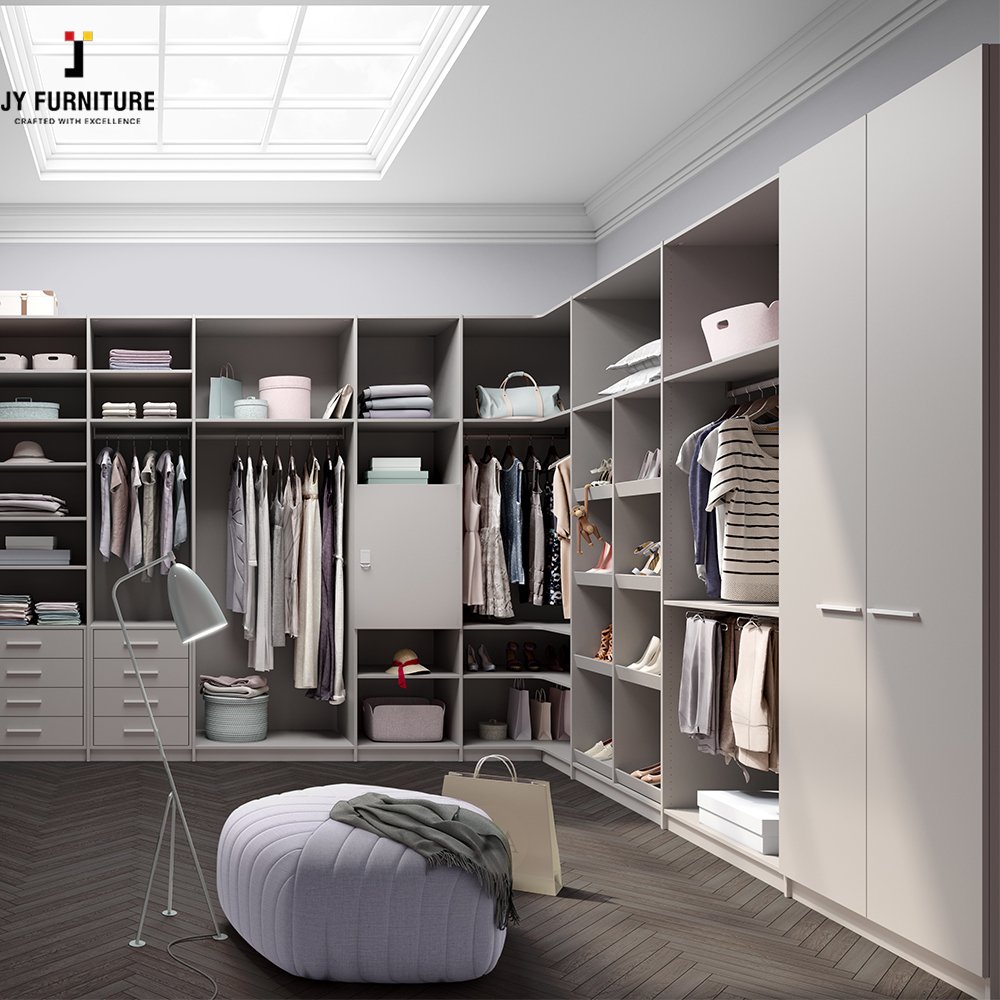 JY Furniture Hot Selling Factory Price High Gloss Custom Size Hardwood Wardrobes From Vietnam