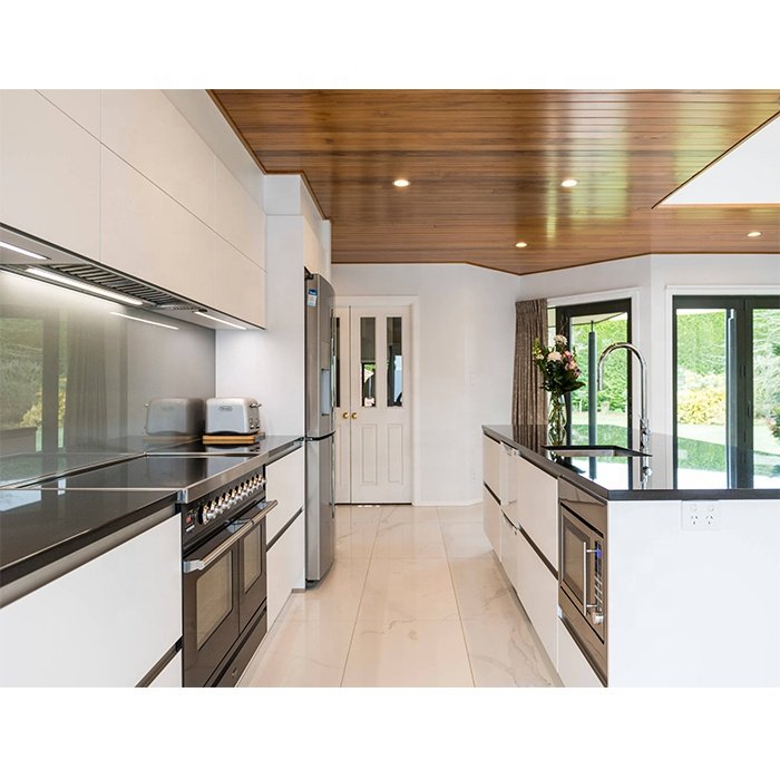 Vermont Customers Complete Sets Modular Modern Design High End High Gloss High Quality Coated Wood Kitchen Cabinets