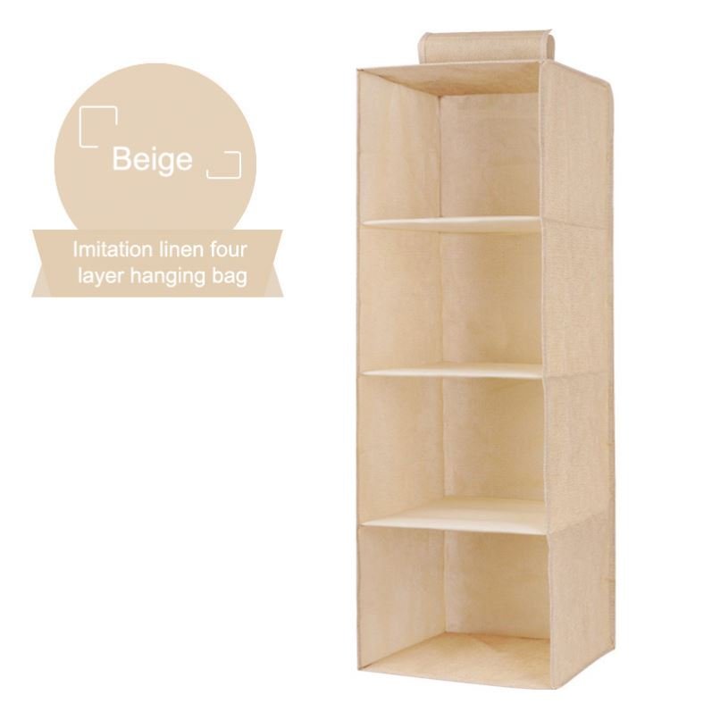 New fabric Storage Basket Closet Organizer Wardrobe Large Capacity Hanging Cabinet Organizer Storage Bag