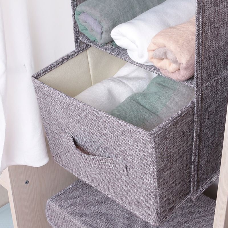 New fabric Storage Basket Closet Organizer Wardrobe Large Capacity Hanging Cabinet Organizer Storage Bag