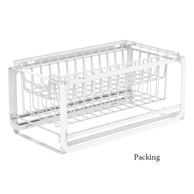 WIREKING Cabinet Storage Shelves Kitchen Spice Rack Under Sink Organizers with Put Out Drawers