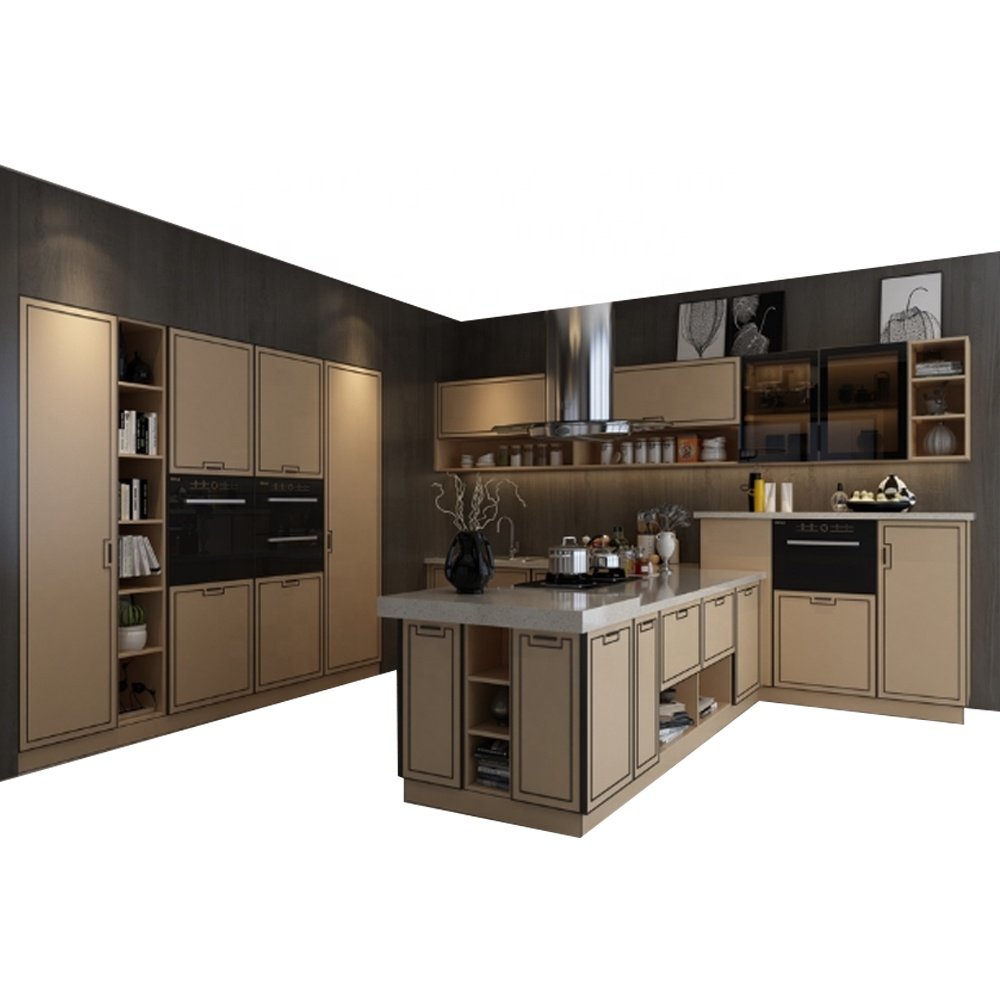 MAG luxury compact laminate Water-Proof and Abrasion-Resistance Furniture kitchenCustomized Modular modern Small kitchen