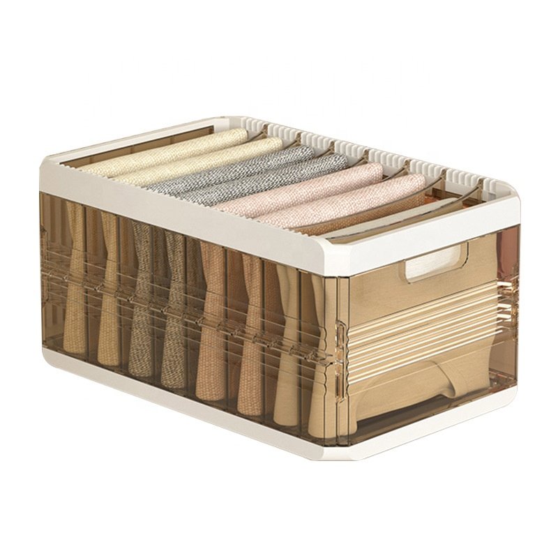 Clothes Storage Box Foldable Layered Basket for Household Clothes and Pants for Organizing Wardrobes and Drawers