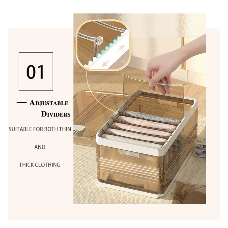 Clothes Storage Box Foldable Layered Basket for Household Clothes and Pants for Organizing Wardrobes and Drawers