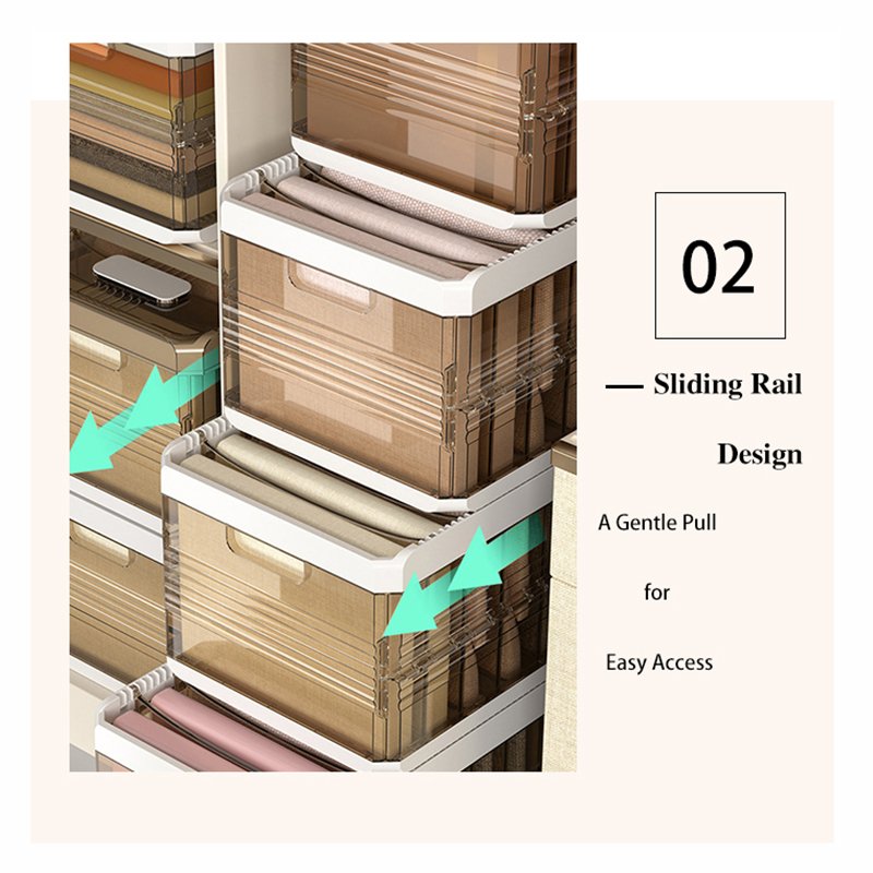 Clothes Storage Box Foldable Layered Basket for Household Clothes and Pants for Organizing Wardrobes and Drawers