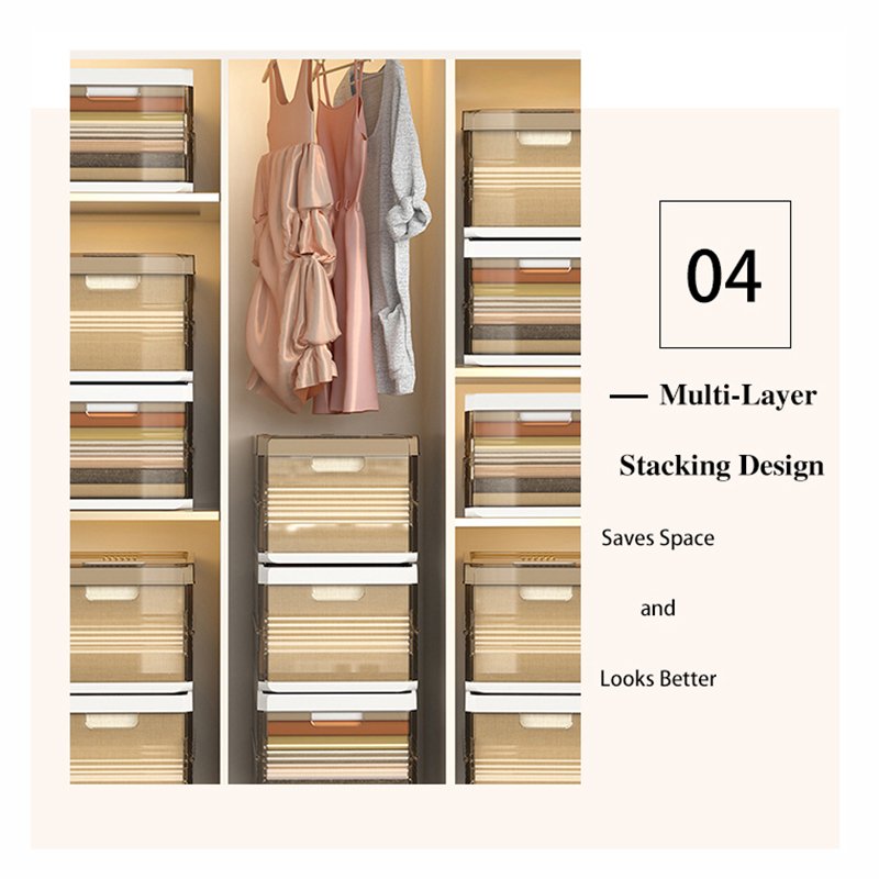 Clothes Storage Box Foldable Layered Basket for Household Clothes and Pants for Organizing Wardrobes and Drawers