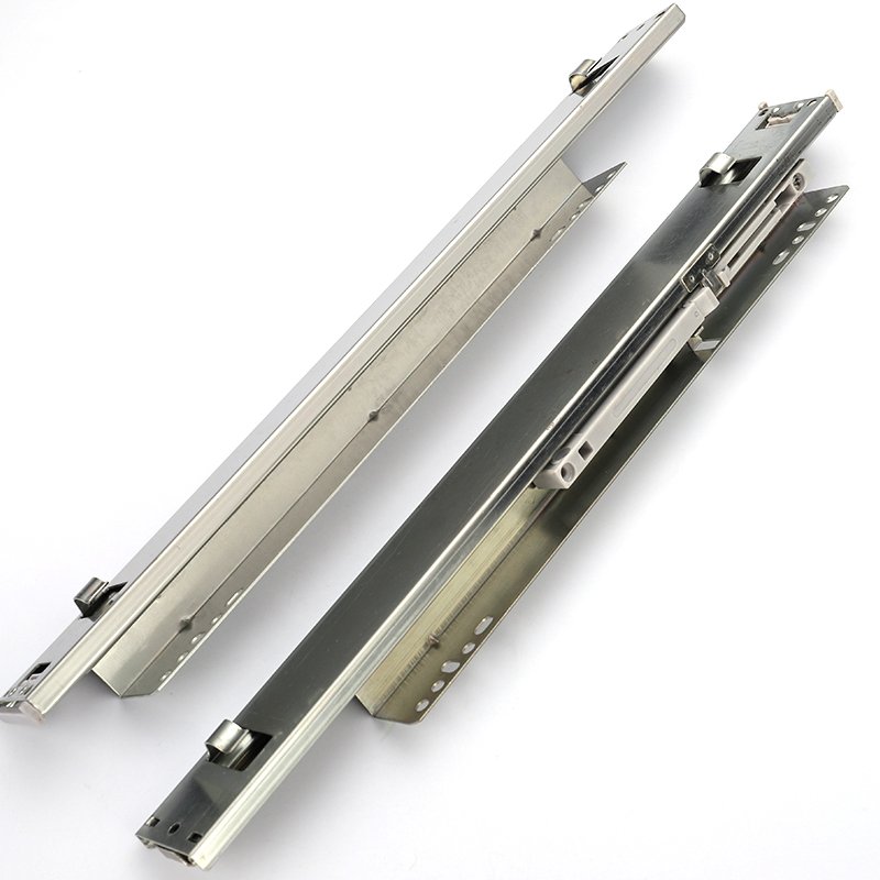 HAOPENG 3 fold Auto Closing Concealed hidden Drawer Slide undermount full extension slide