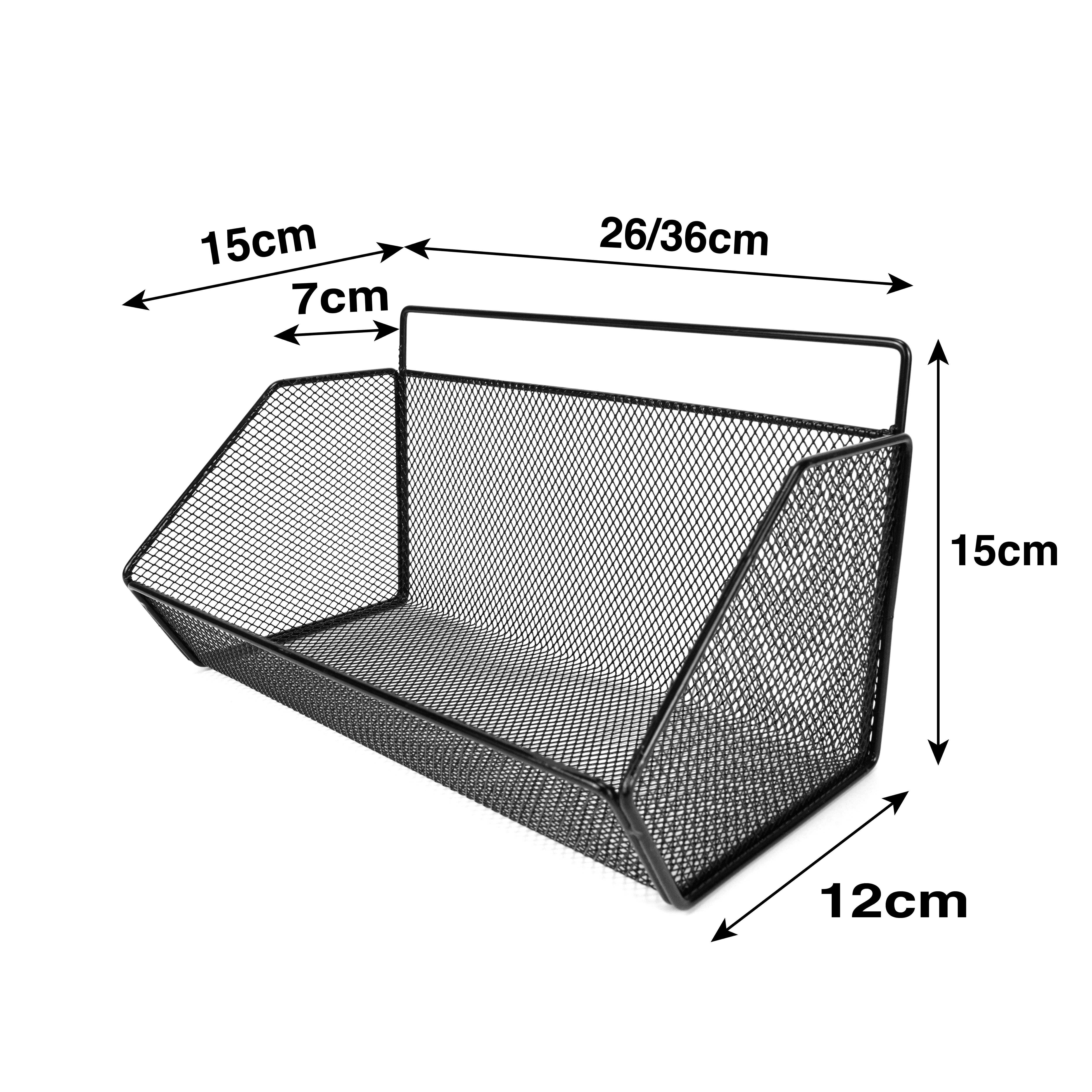 Kitchen Large Cabinet Wall Mounted Basket For Storage Organization Rustic Decor Sturdy Steel Wire Storage Bin