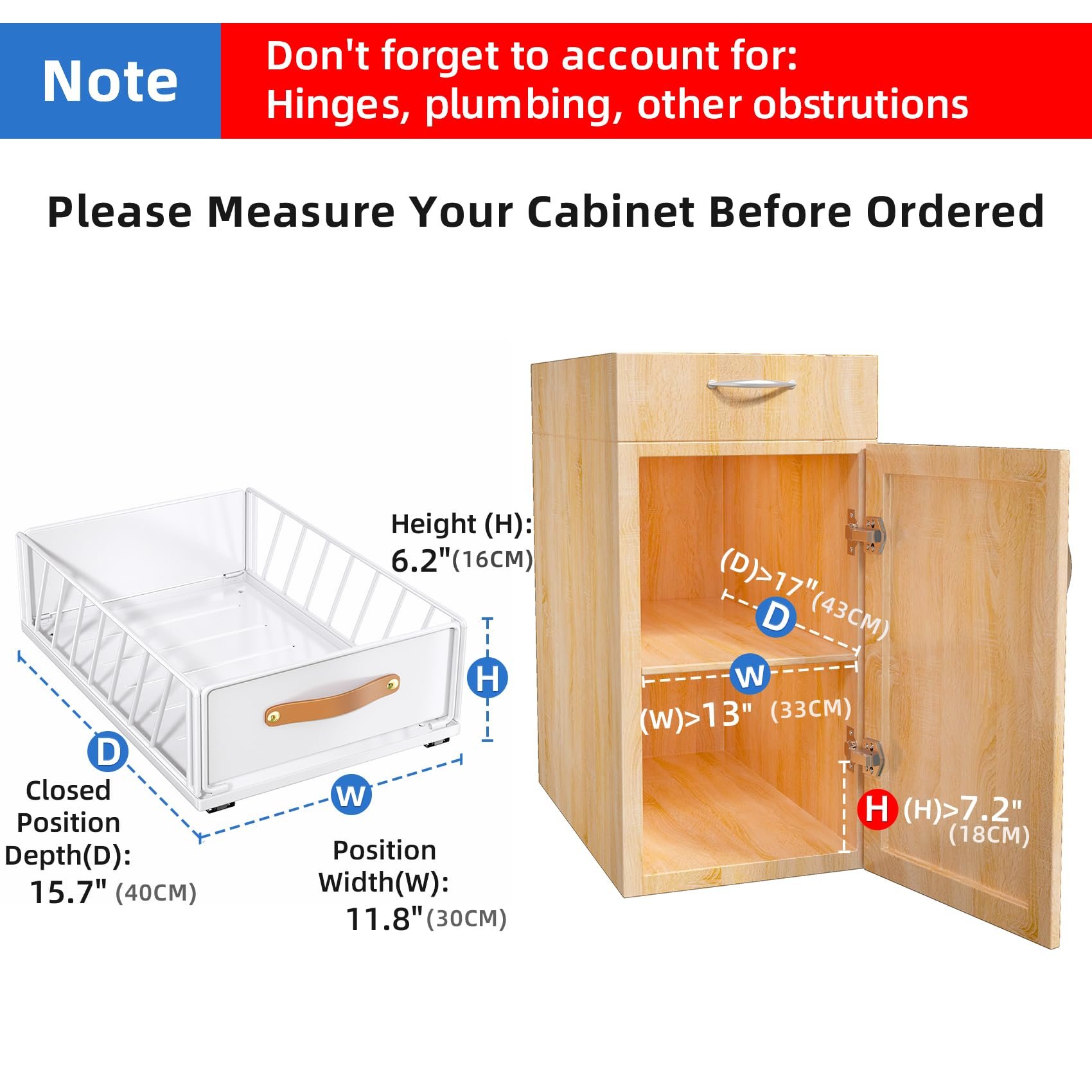 Pull out Cabinet Organizer,Heavy Duty Slide out Pantry Shelves Drawer Storage,Sliding Mesh Cabinet Basket with Handle