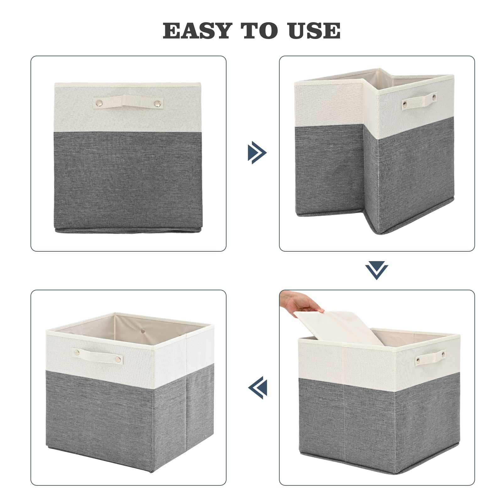 Foldable fabric Cloth Storage Cube Storage Bin Decorative Wardrobe Basket Organizer Home Closet Bedroom Drawers Organizers