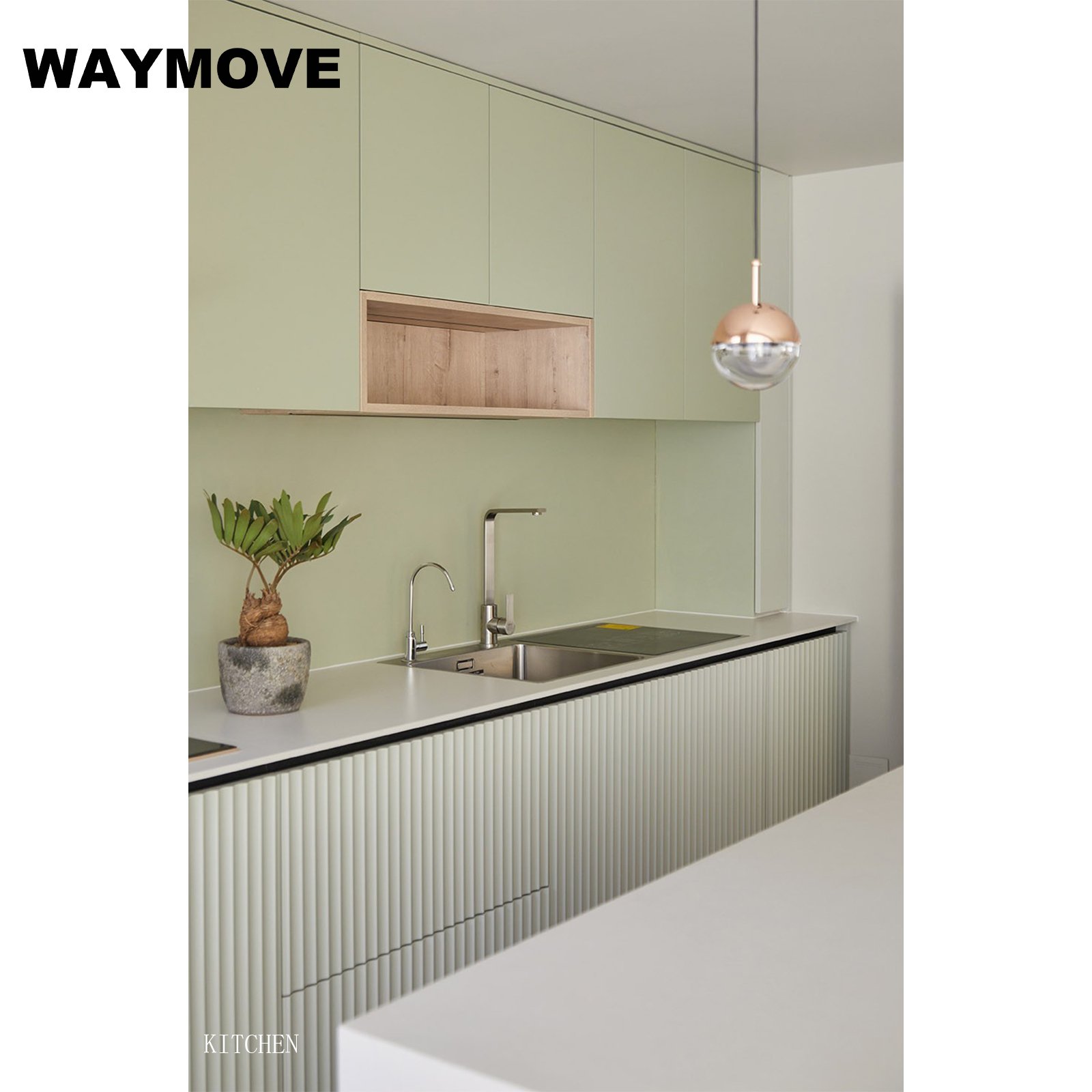 WAYMOVE Ready to Assemble Complete Sets of Kitchen Cabinets for Kitchen Furniture Use