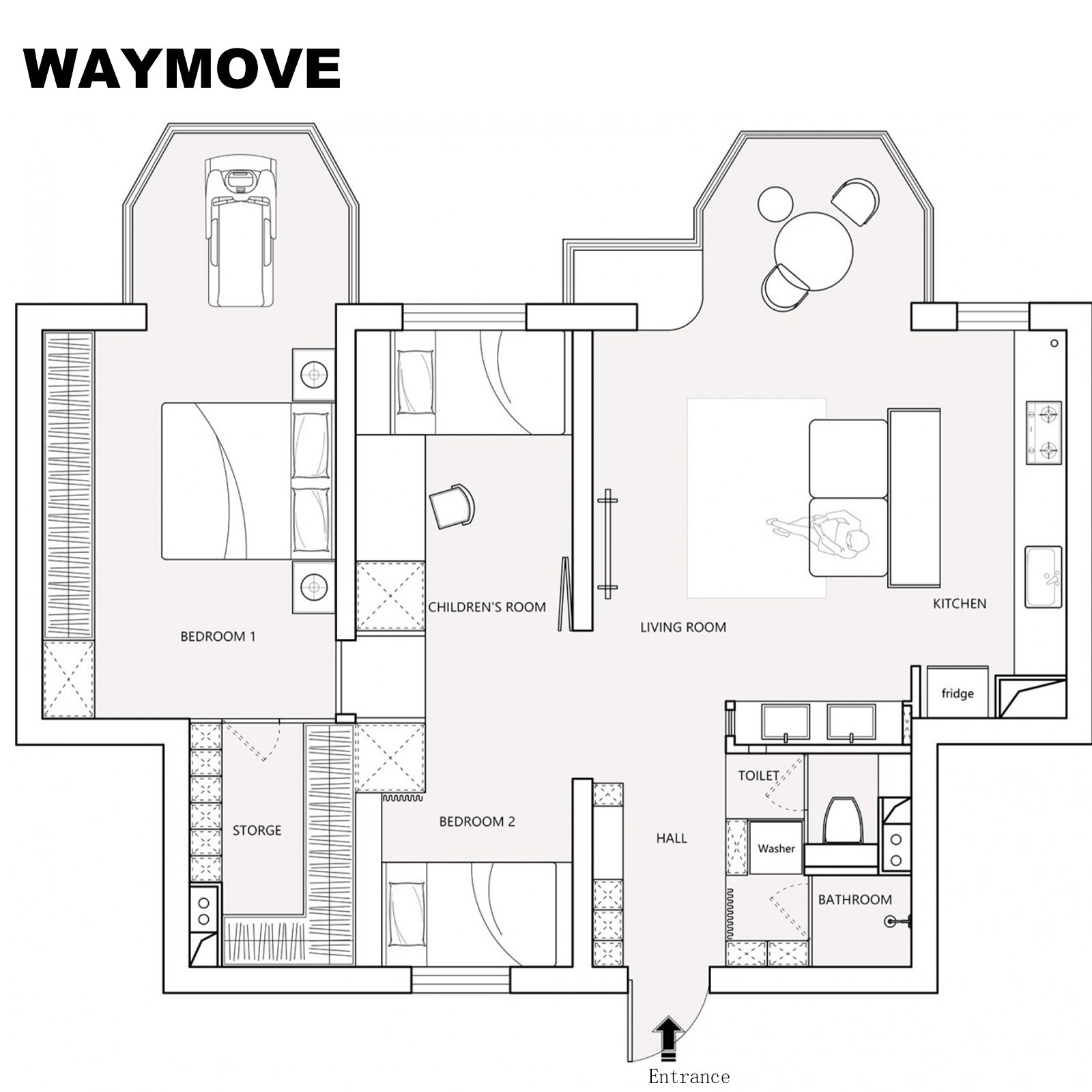 WAYMOVE Ready to Assemble Complete Sets of Kitchen Cabinets for Kitchen Furniture Use