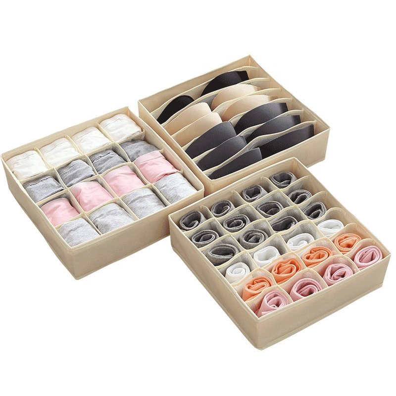 Simple Houseware Closet Underwear Organizer Drawer Divider Storage Bin Box for Bras,Panties,Socks,Ties