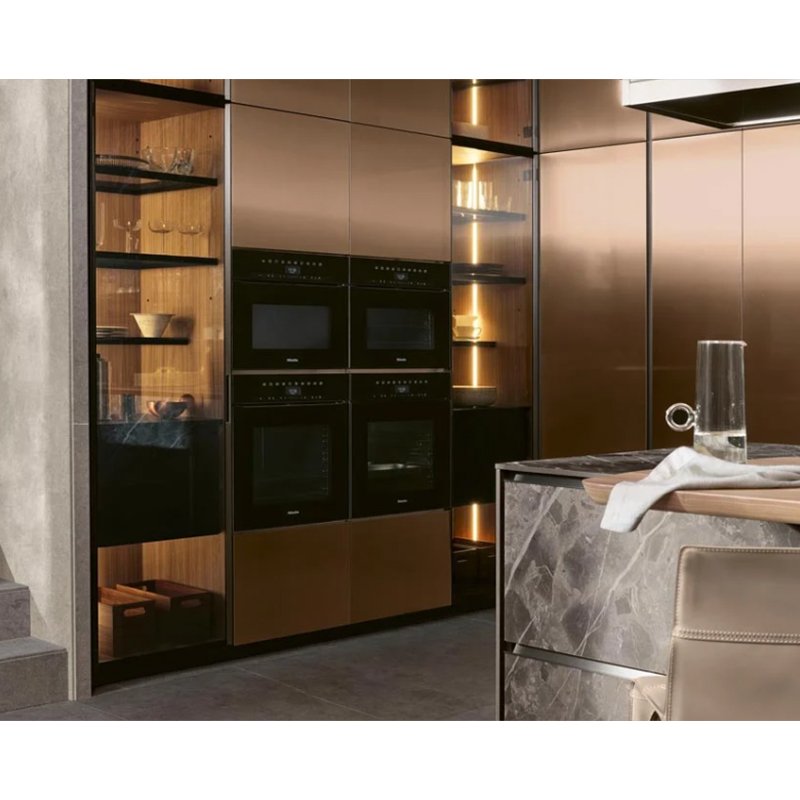 Kejahome European Style White High Gloss UV Acrylic Modern Particle Board Marble Full Set Whole Kitchen Cabinet