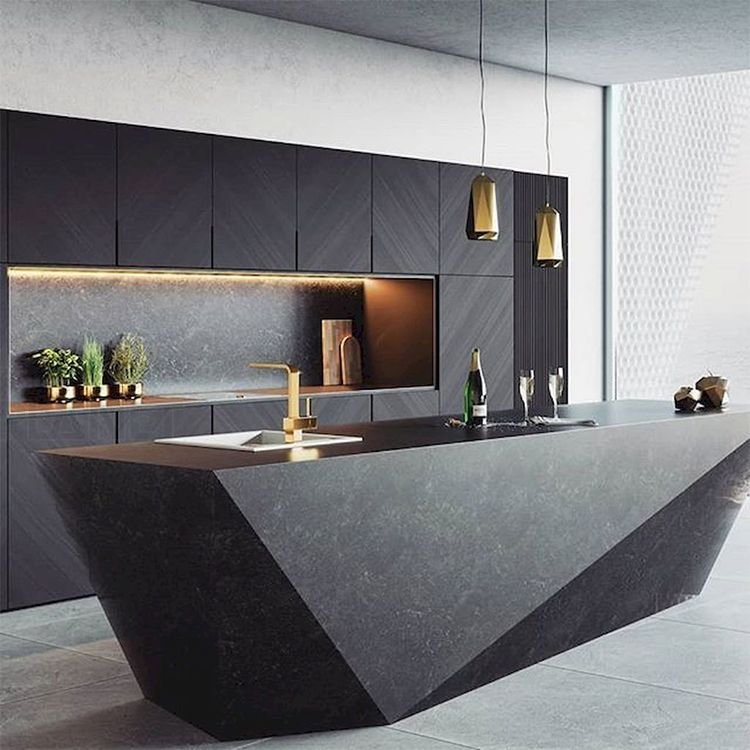 2024 Latest Trend Design Cheap Modern Kitchenette Melamine White Black Pink Custom Kitchen Cabinet For Sale