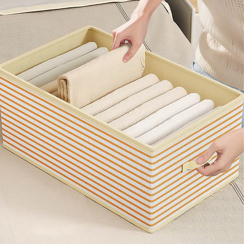 Joybos Foldable Cotton Drawer Organizers For Clothing non-woven fabrics storage box basket Wardrobe storage