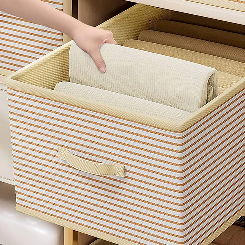 Joybos Foldable Cotton Drawer Organizers For Clothing non-woven fabrics storage box basket Wardrobe storage
