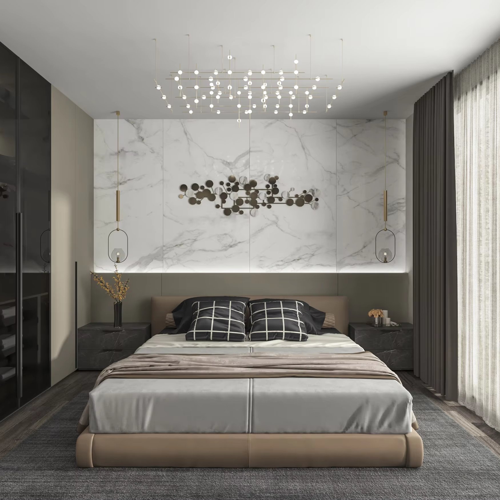 Balom PET Bedroom Cabinet Clothes Wardrobe Closet OEM customized bedroom plywood clothes wardrobe cabinet closet