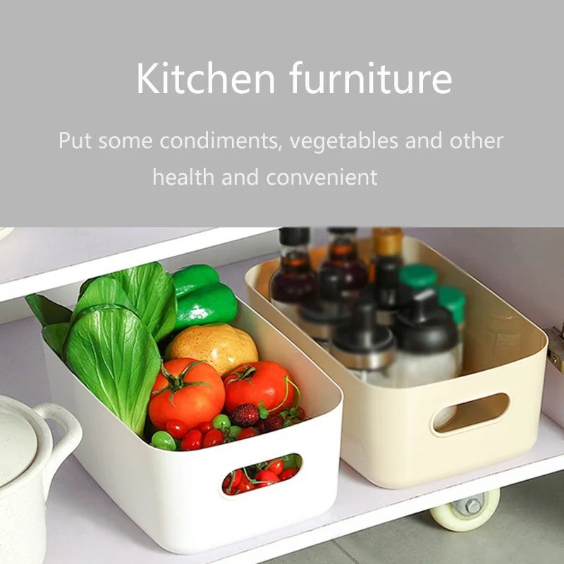 2 Size Kitchen Desk Snack Cosmetic Basket Drawers Multi-functional Plastic Storage box for Home