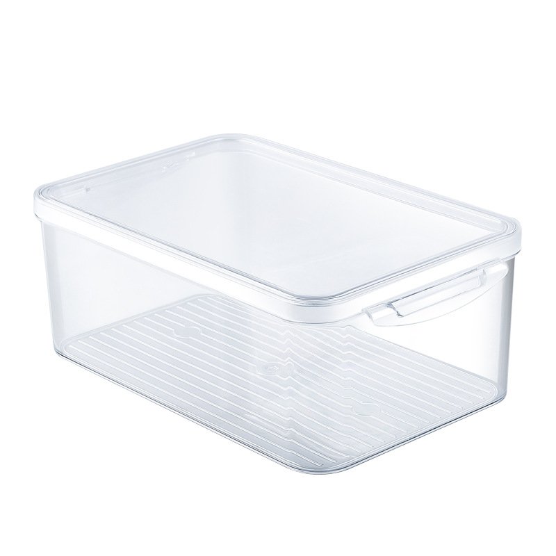 Hot Selling Large Capacity Transparent Sealed Refrigerator Storage Box Drawer Style Kitchen Egg PET Food Preservation Box