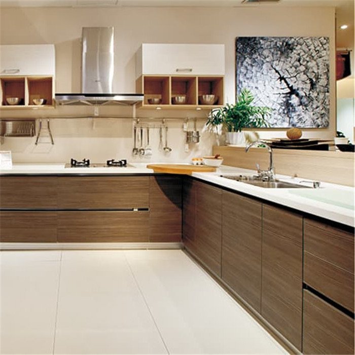 DAIYA modern New wood veneer kitchen cabinet