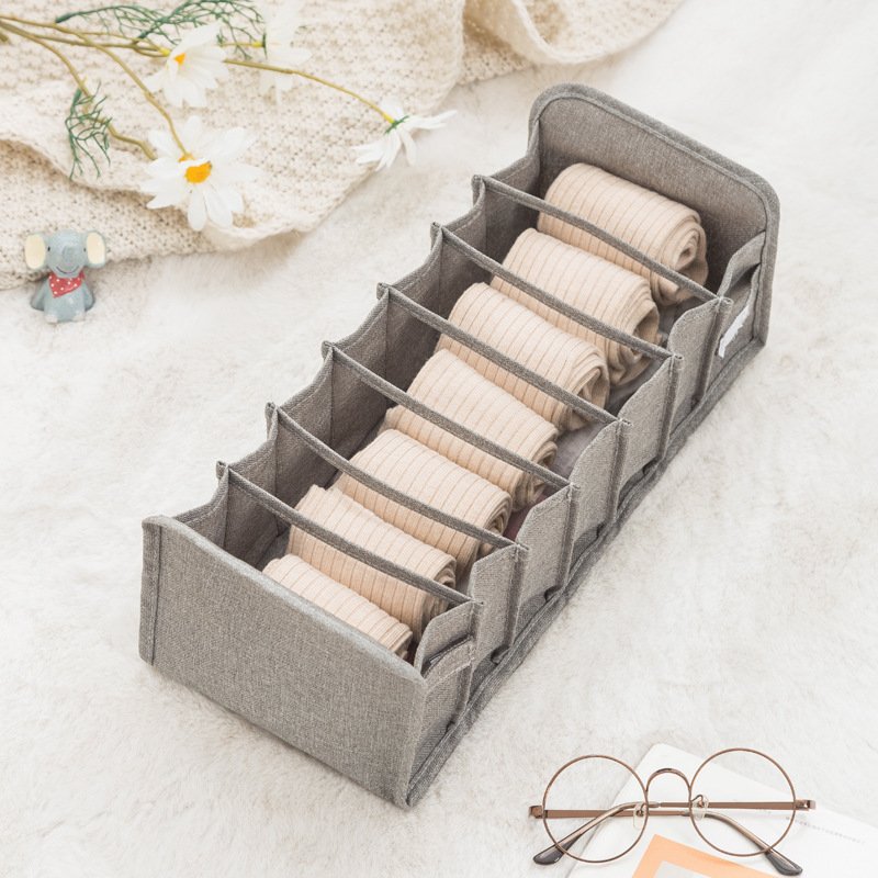 New Collapsible Underwear Storage Box Panties Socks Compartment Storage Box Drawer Organizer Dividers Cloth Storage Box