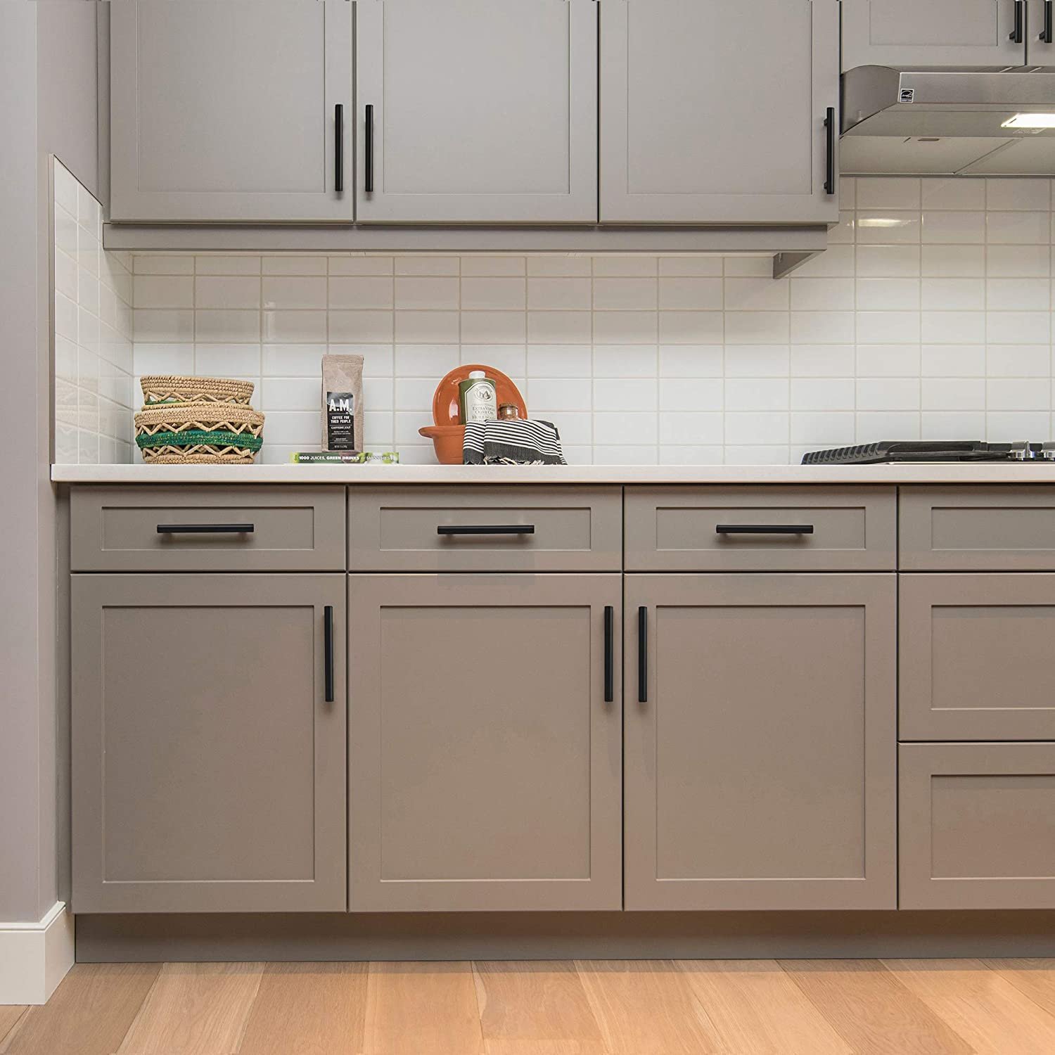 Canada discount cabinet door grey MDF wooden cheap shaker style kitchen cabinet door sale