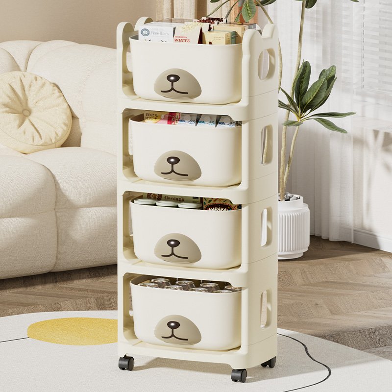 Trolley Pantry Organizer Baskets With Wheels Handle Bins Drawers Carts Plastic Box Household Sundry Bins