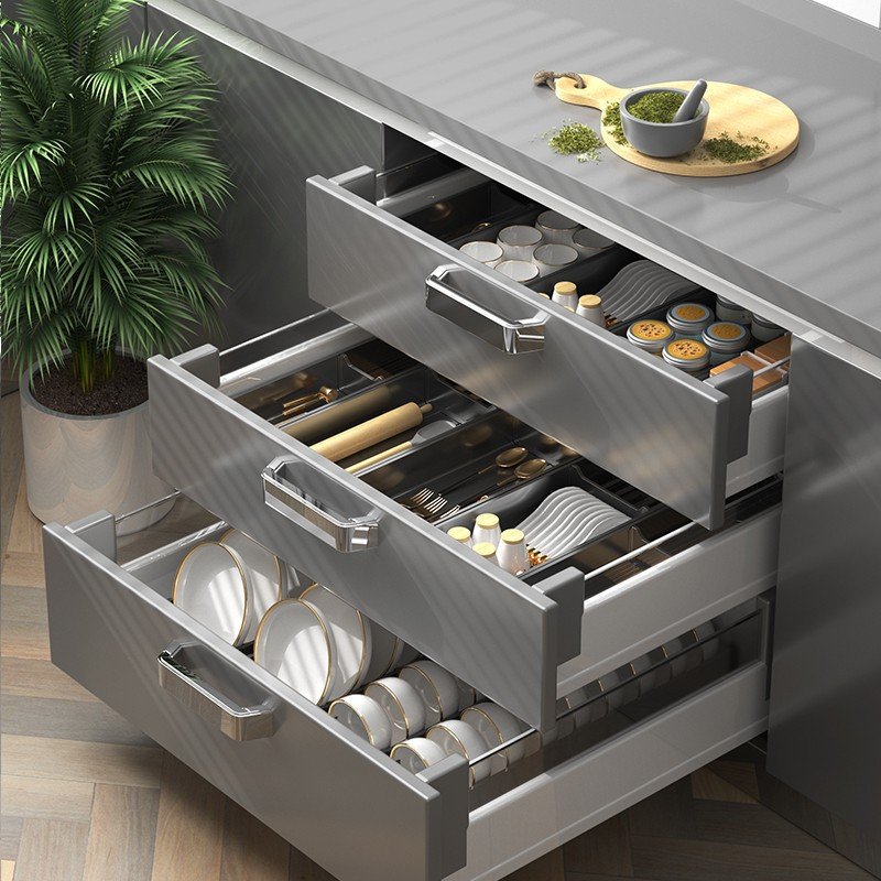 Kitchen drawer divider cutlery storage box household cabinet built-in partition knife and fork chopsticks rack kitchen