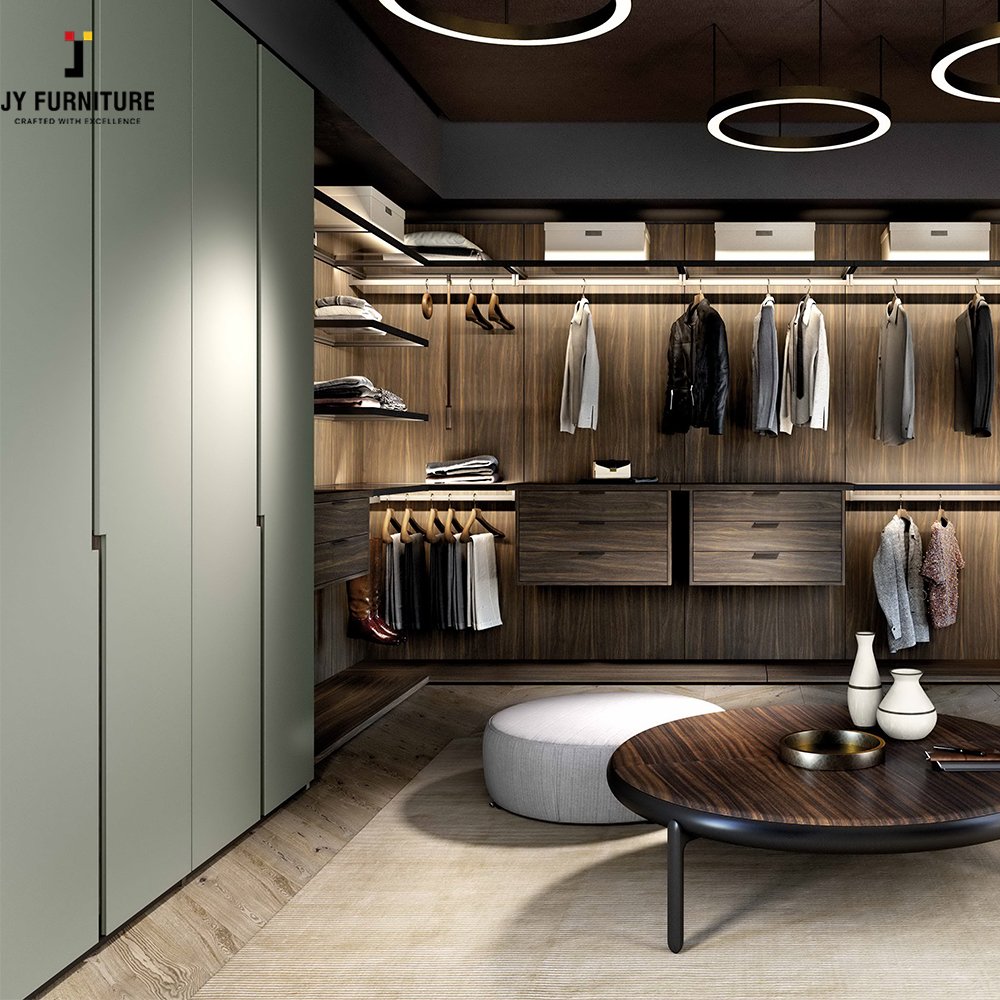 JY Modular DIY Wardrobe Closet with Shelves Freestanding Hardwood Wardrobes From Vietnam
