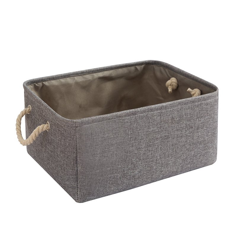 New clothing cotton and linen storage box cloth large folding storage basket cloth organizer box toy storage low