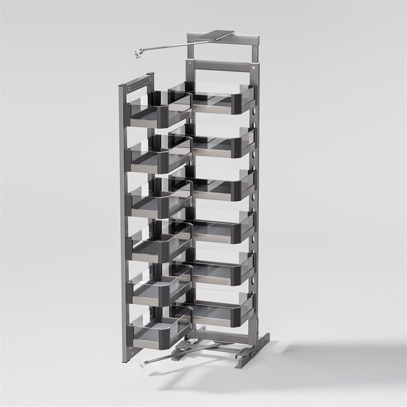 Stainless Steel Glass Smart Intelligent Elevator Linkage Snack Cabinet Kitchen Cabinet Pantry Drawer Tall Pull Out Basket