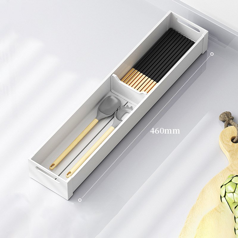 Cutlery storage box and kitchen drawer dispenser tray cutlery pull out drawer basket kitchen basket drawer