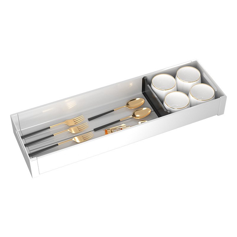 Cutlery storage box and kitchen drawer dispenser tray cutlery pull out drawer basket kitchen basket drawer