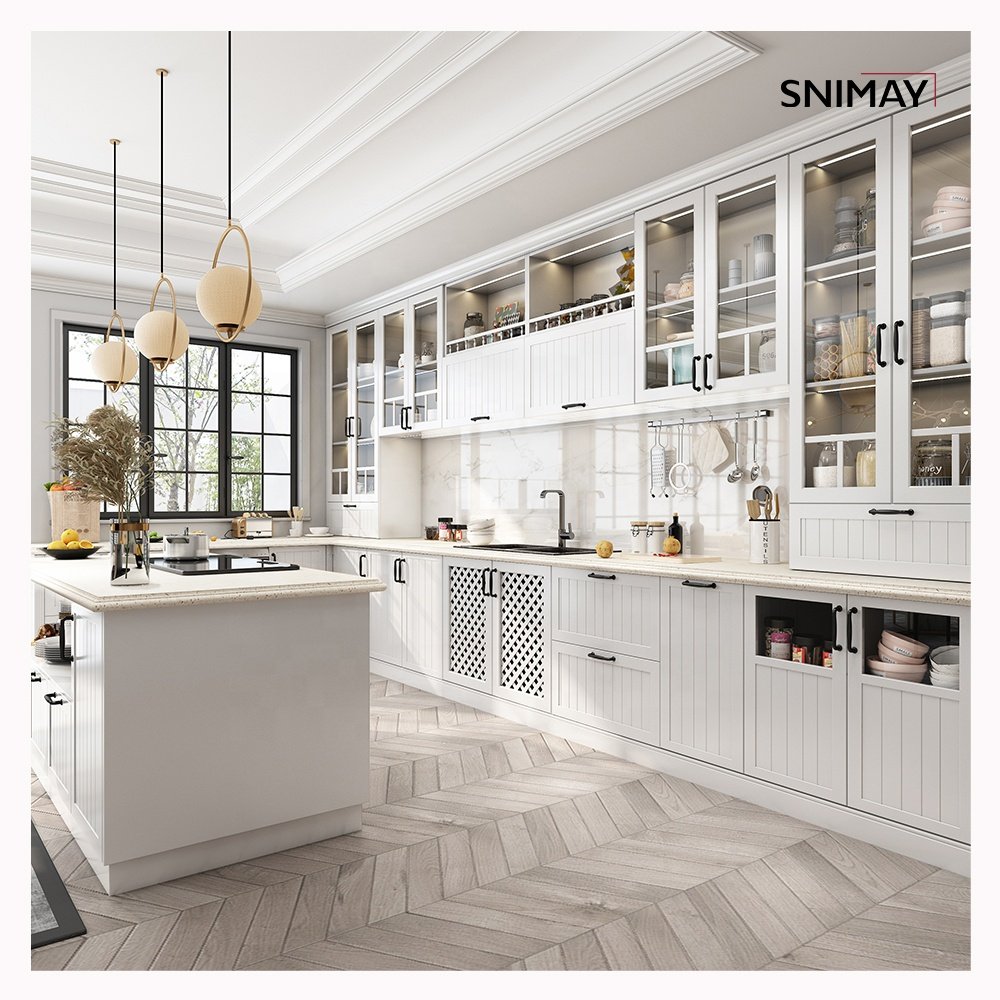 Wholesale Matt Luxury White Contemporary Melamine Design Modern Kitchen Cabinet