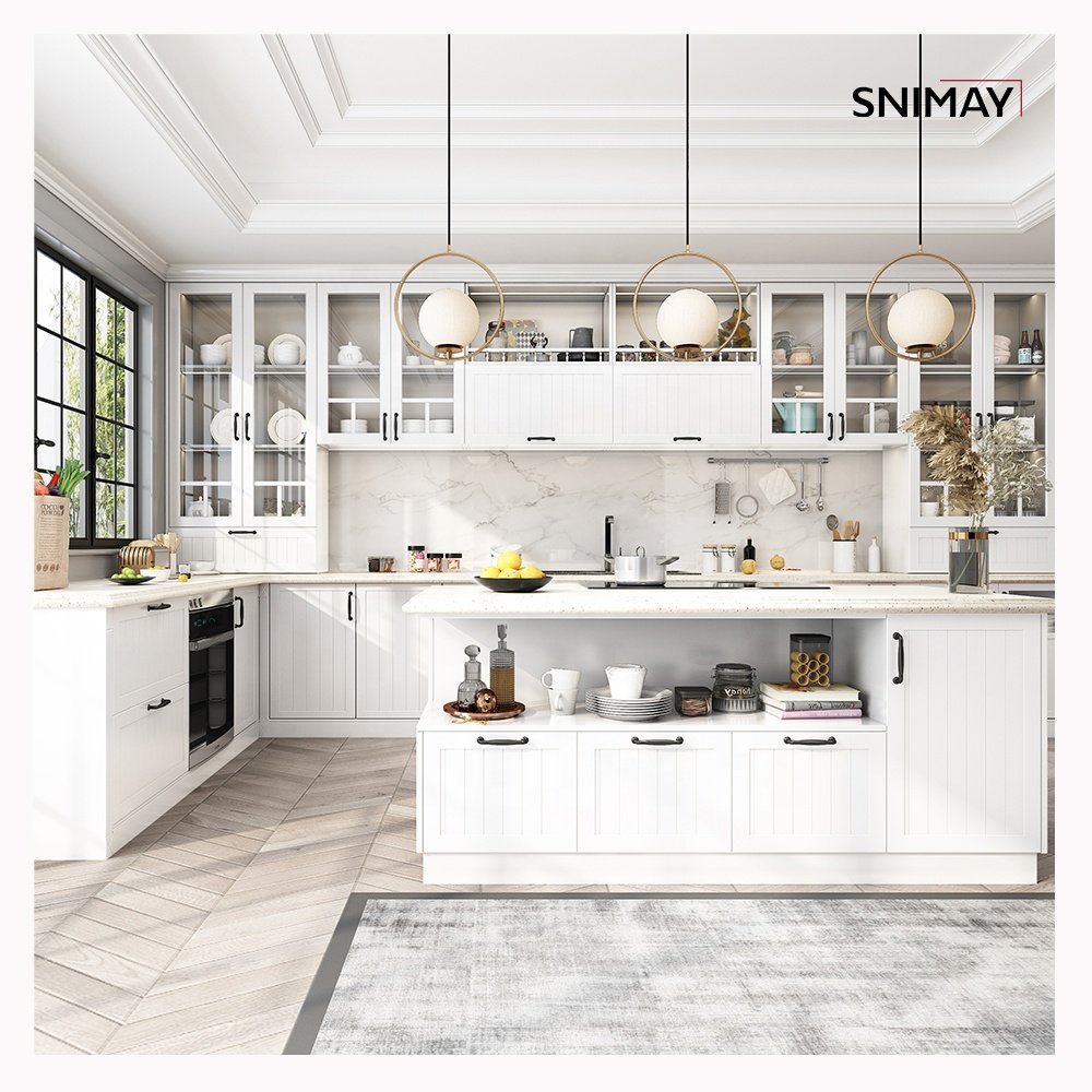 Wholesale Matt Luxury White Contemporary Melamine Design Modern Kitchen Cabinet