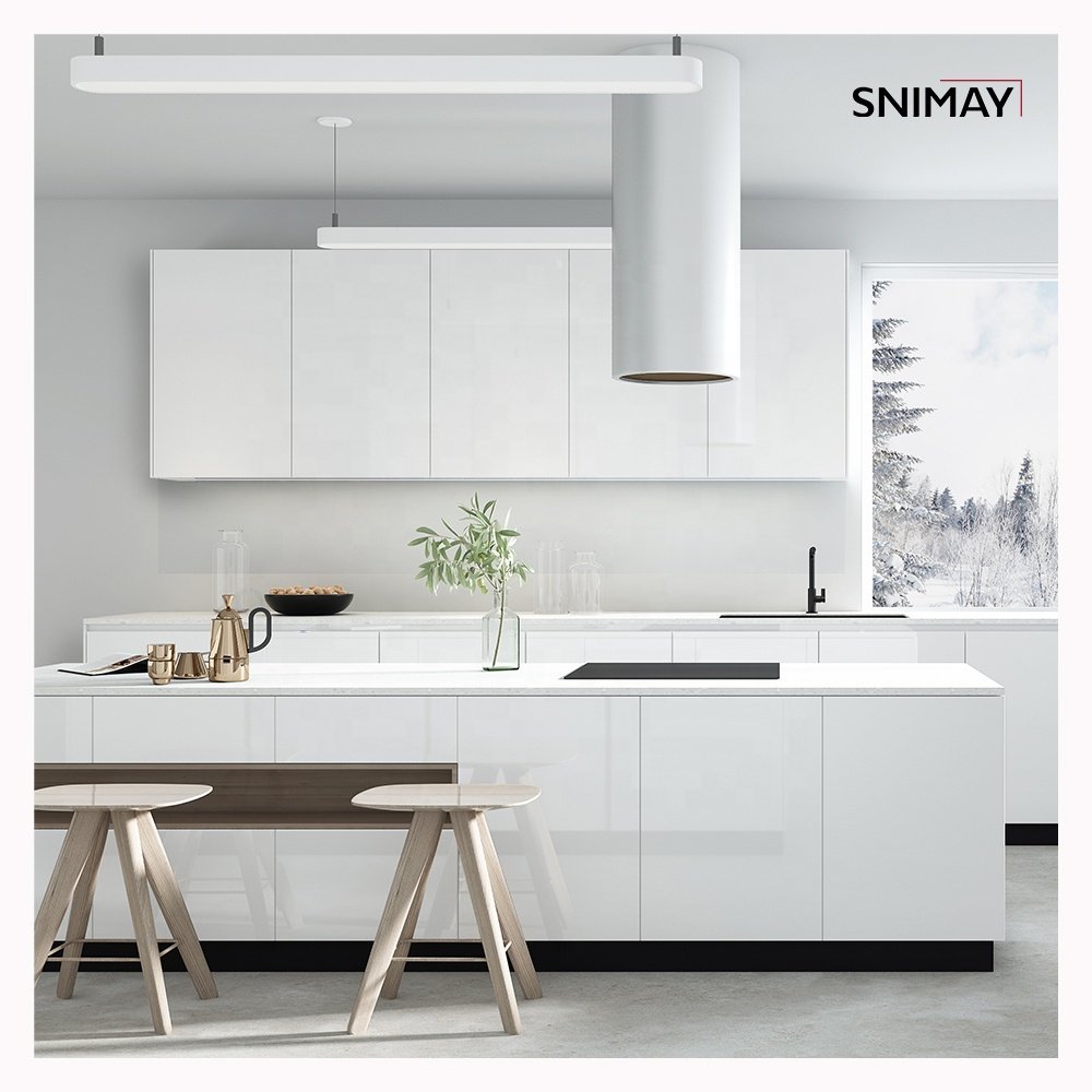 Wholesale Matt Luxury White Contemporary Melamine Design Modern Kitchen Cabinet