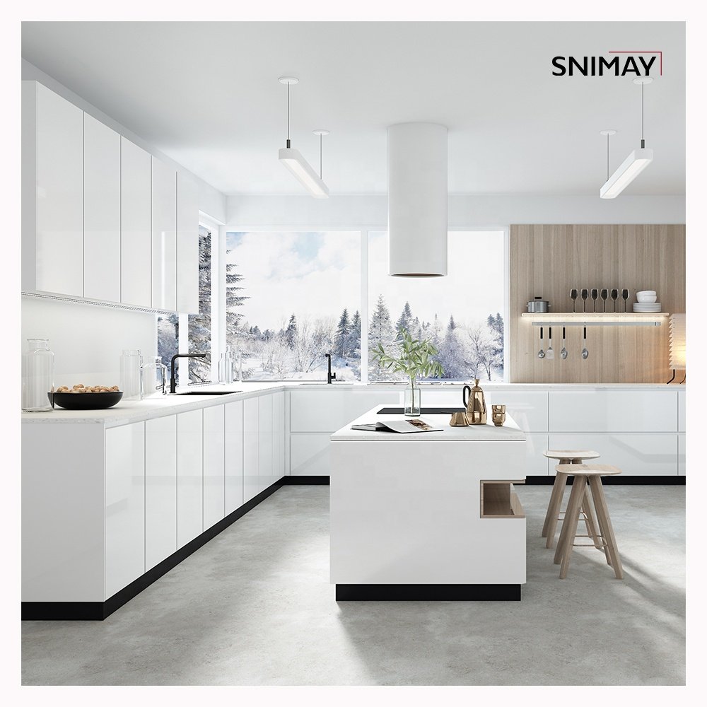 Wholesale Matt Luxury White Contemporary Melamine Design Modern Kitchen Cabinet