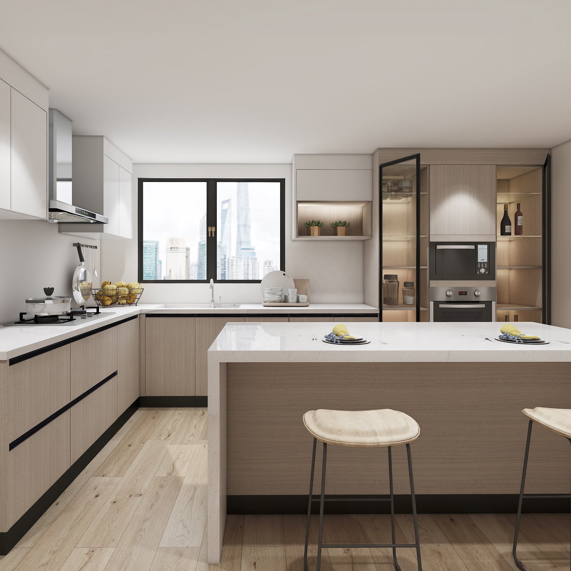 2021 New Arrival Hot Sale Product Luxury Kitchen Furniture Organizer Custom Kitchen Cabinet