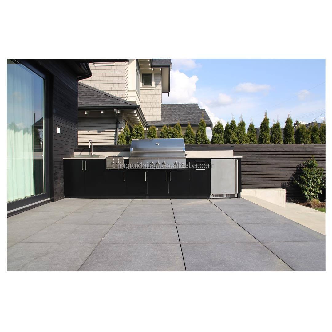 Outdoor Kitchen Cabinet Barbecue Worktop With Durable Aluminum Alloy Cabinet Door Finish Includes Sink Hinge Drawer Slide Faucet